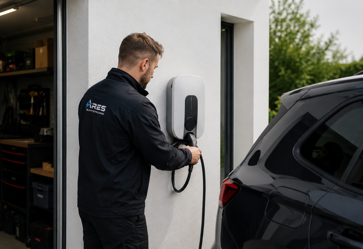Wallbox Installation durch Ares Elektrotechnik in Frankfurt